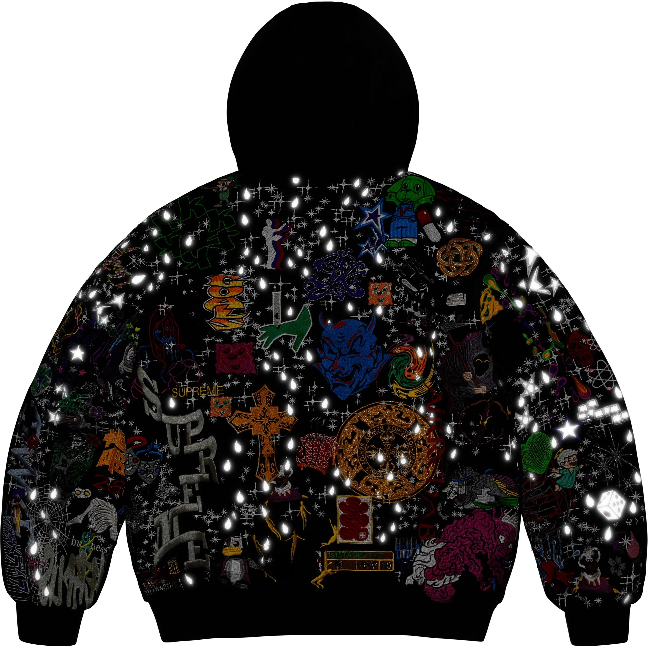 AOI Embroidered Hooded Work Jacket view 5